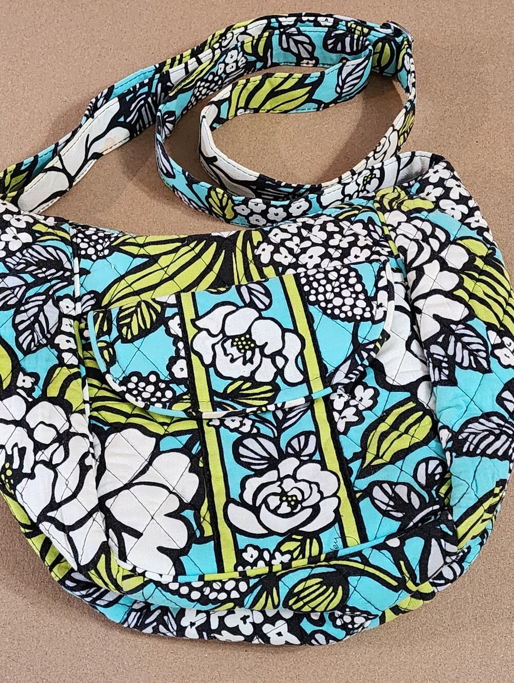 Vera Bradley crossbody bag in the retired "Island Blooms" floral pattern
